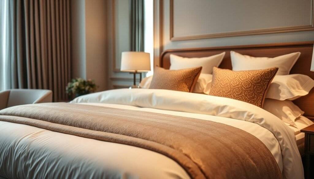 Combining hotel collection sheets for luxury hotel bedding