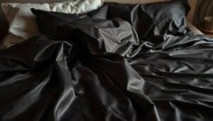 black satin sheets