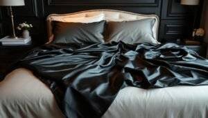 black satin sheets queen