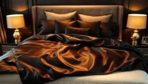 black silk bed set