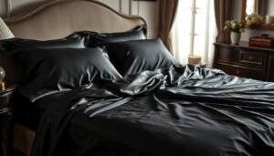 black silk bed sheets