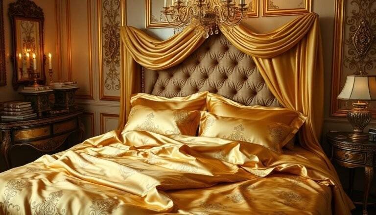 gold silk sheets