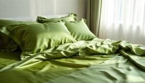 green silk sheets