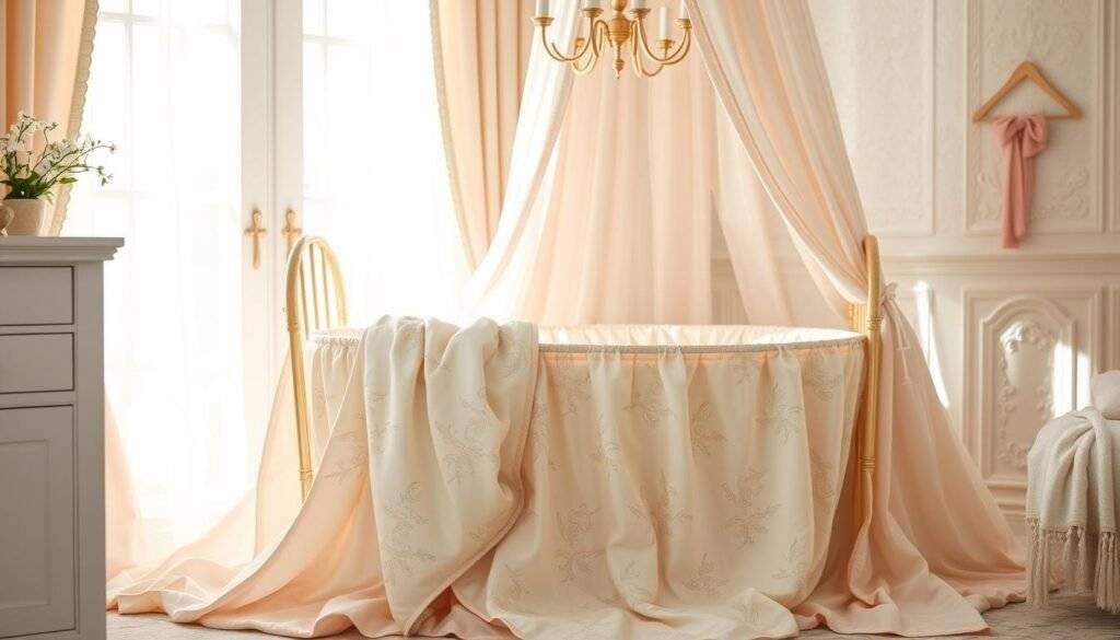 luxury silk bassinet bedding