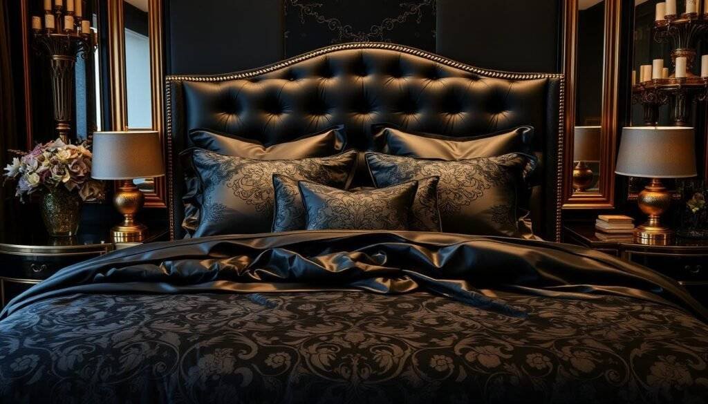luxury silk bedding decor