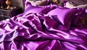 purple satin sheets