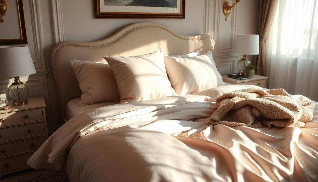 silk bed sheets queen size